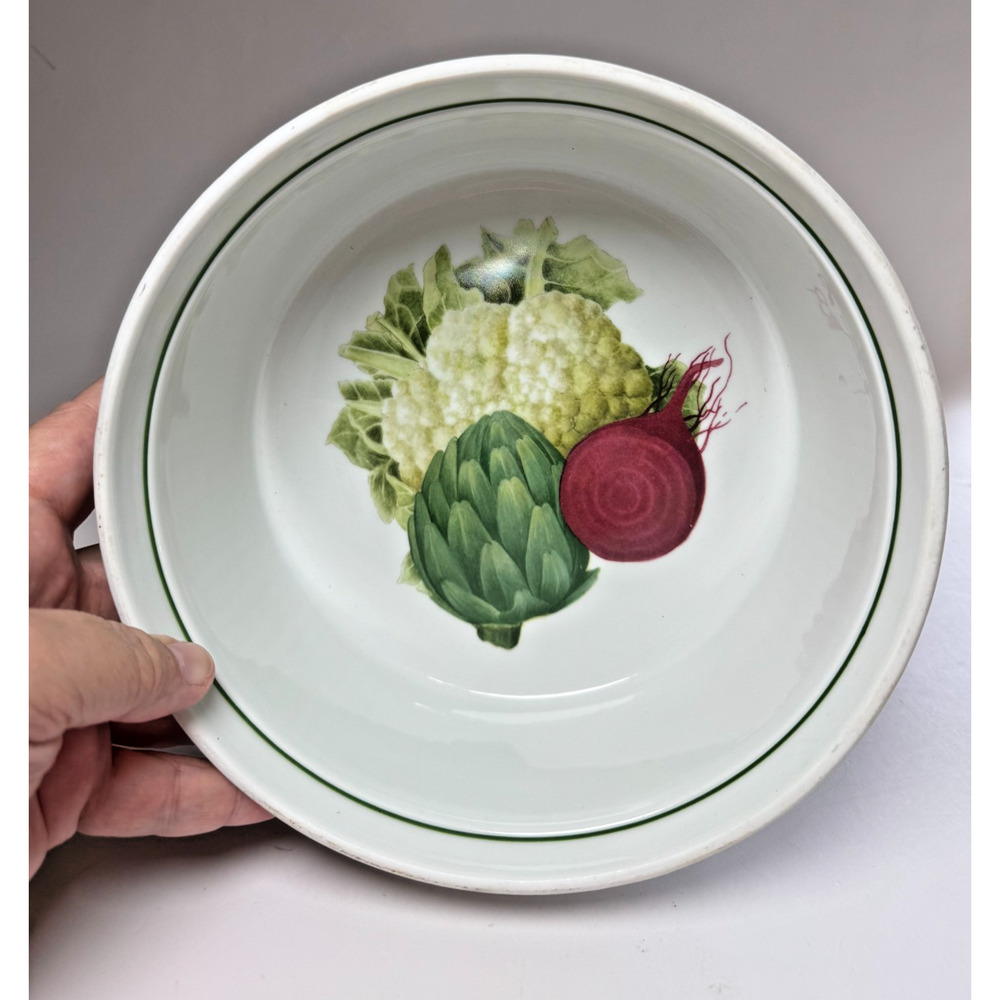 Apilco France 8" Porcelain Ribbed Souffle Casserole Serving Dish Vegetables Corn - Picture 4 of 9